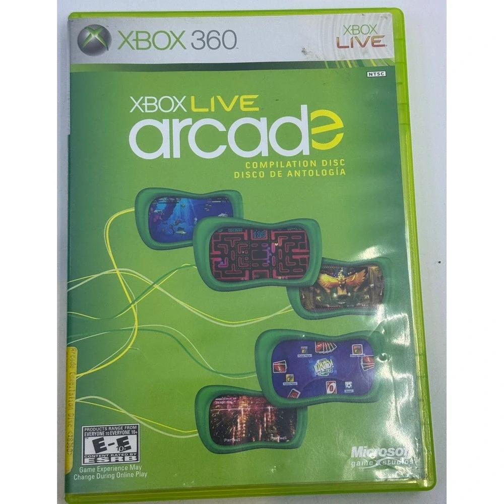 Xbox Live Arcade Compilation Disc Microsoft Xbox 360 NTSC Video Game Pac-Man Uno